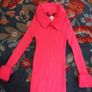 Hot Pink Ribbed Sweater Dress Barbie Elle Woods SATC Halloween Costume